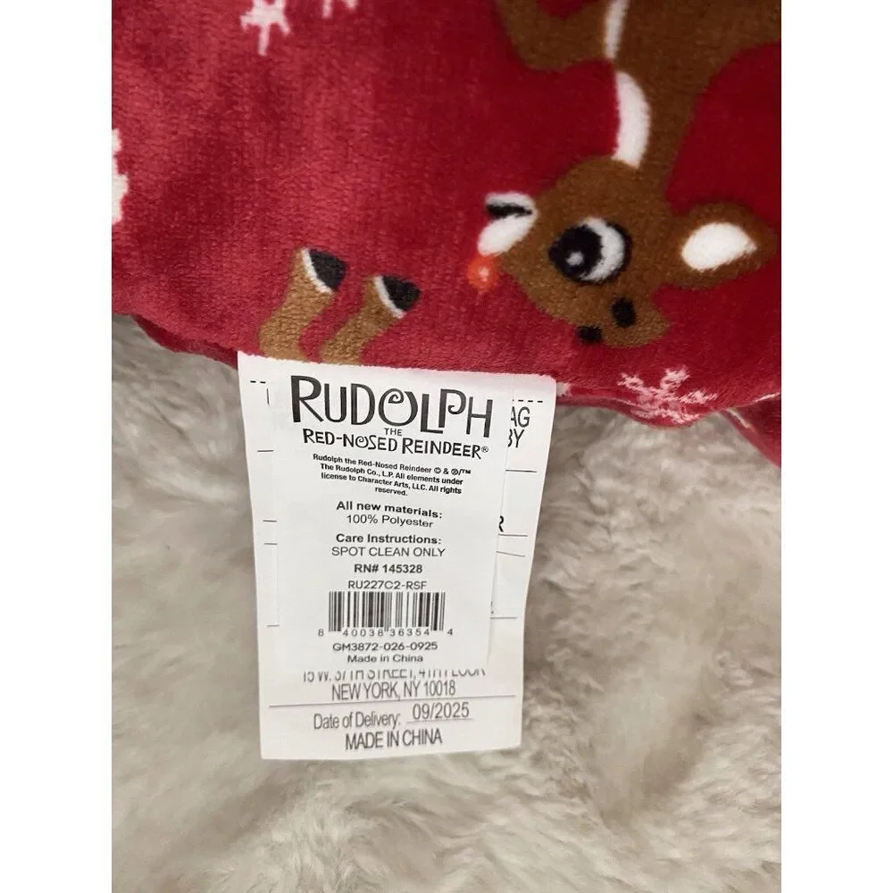 Rudolph‎ The Red Nose Reindeer Cozy Dog Pillow Pet BED Super Soft 23” X 36” Red